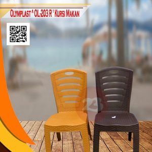 OLYMPLAST ^ OL-203 R ' KURSI MAKAN PLASTIK